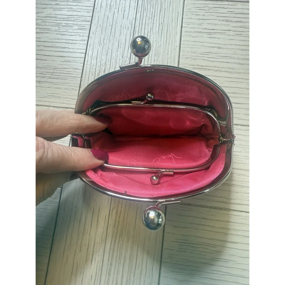 Vera Bradley "MOCHA‎ ROSE"  Double Kisslock Coin Purse. RETIRED PATTERN. 90s - Picture 4 of 9